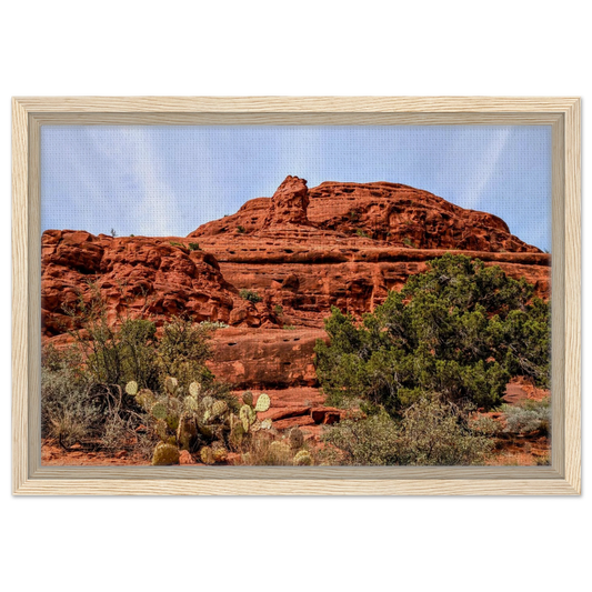 Courthouse Butte Trail in Sedona Arizona with red rocks and desert plants as canvas wall art.