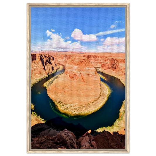 Horseshoe Bend near Page Arizona with red cliffs and the Colorado River as canvas wall art.
