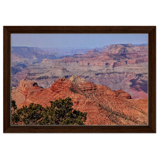 Layered red canyon formations viewed from Mather Point on the South Rim of Grand Canyon National Park as canvas wall art.