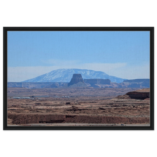 Navajo Mountain viewed across the desert near Page Arizona as Southwest canvas wall art.
